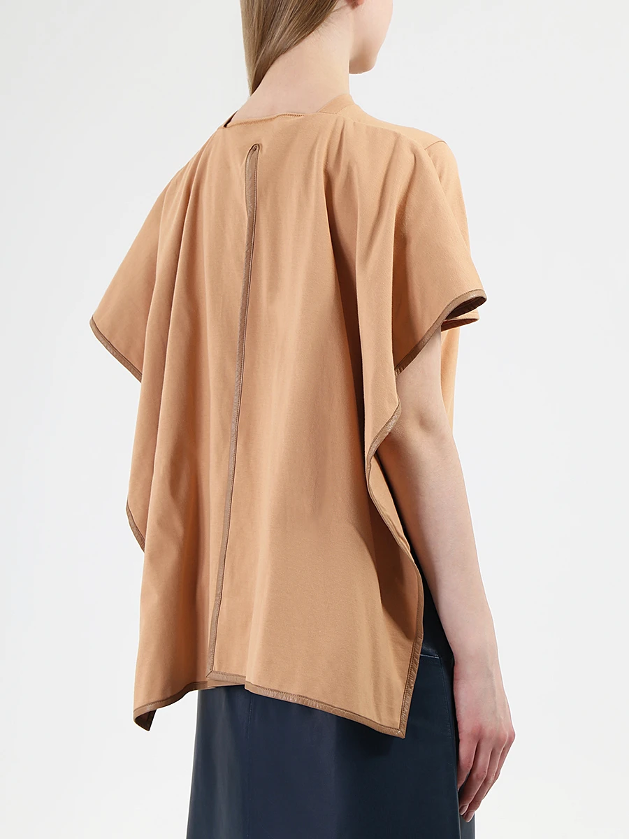 Футболка асимметричная CELINE 23fn0501b 28ta Бежевый  Фото 3