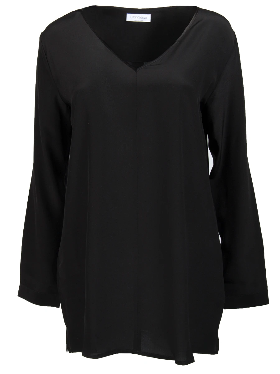 Шелковая блуза GRAN  SASSO 61238/52732 Черный, размер 44 61238/52732 Черный - фото 1