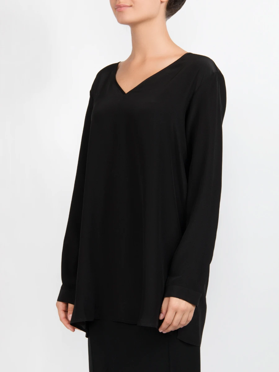 Шелковая блуза GRAN  SASSO 61238/52732 Черный, размер 44 61238/52732 Черный - фото 4