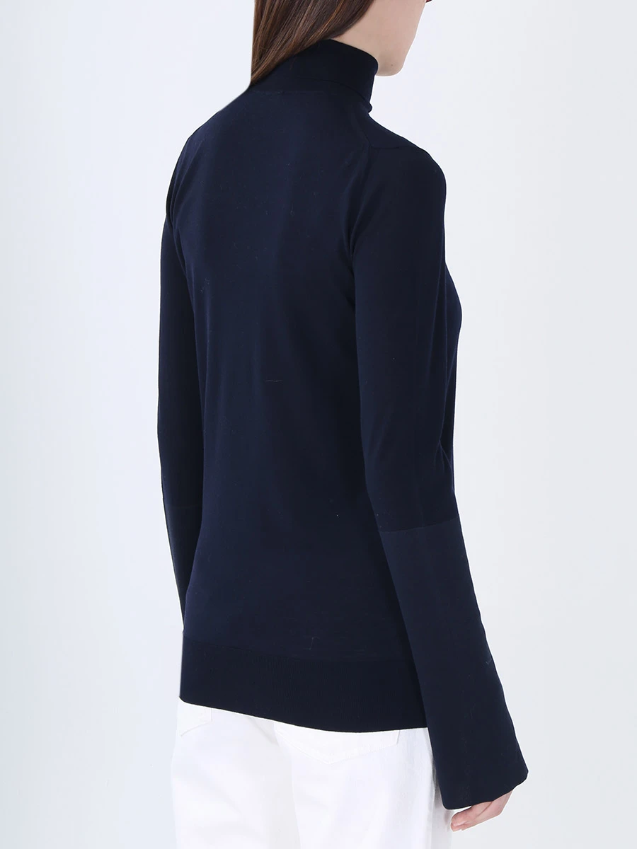 Шерстяная водолазка CELINE 635223BF8/navy/marine Синий  Фото 3