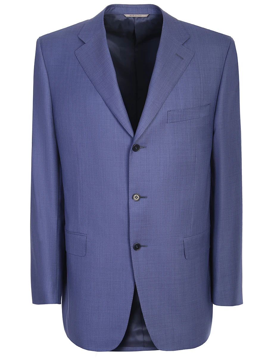 Классический костюм из шерсти CANALI 00267.401- голубой, размер 58, цвет синий - фото 2