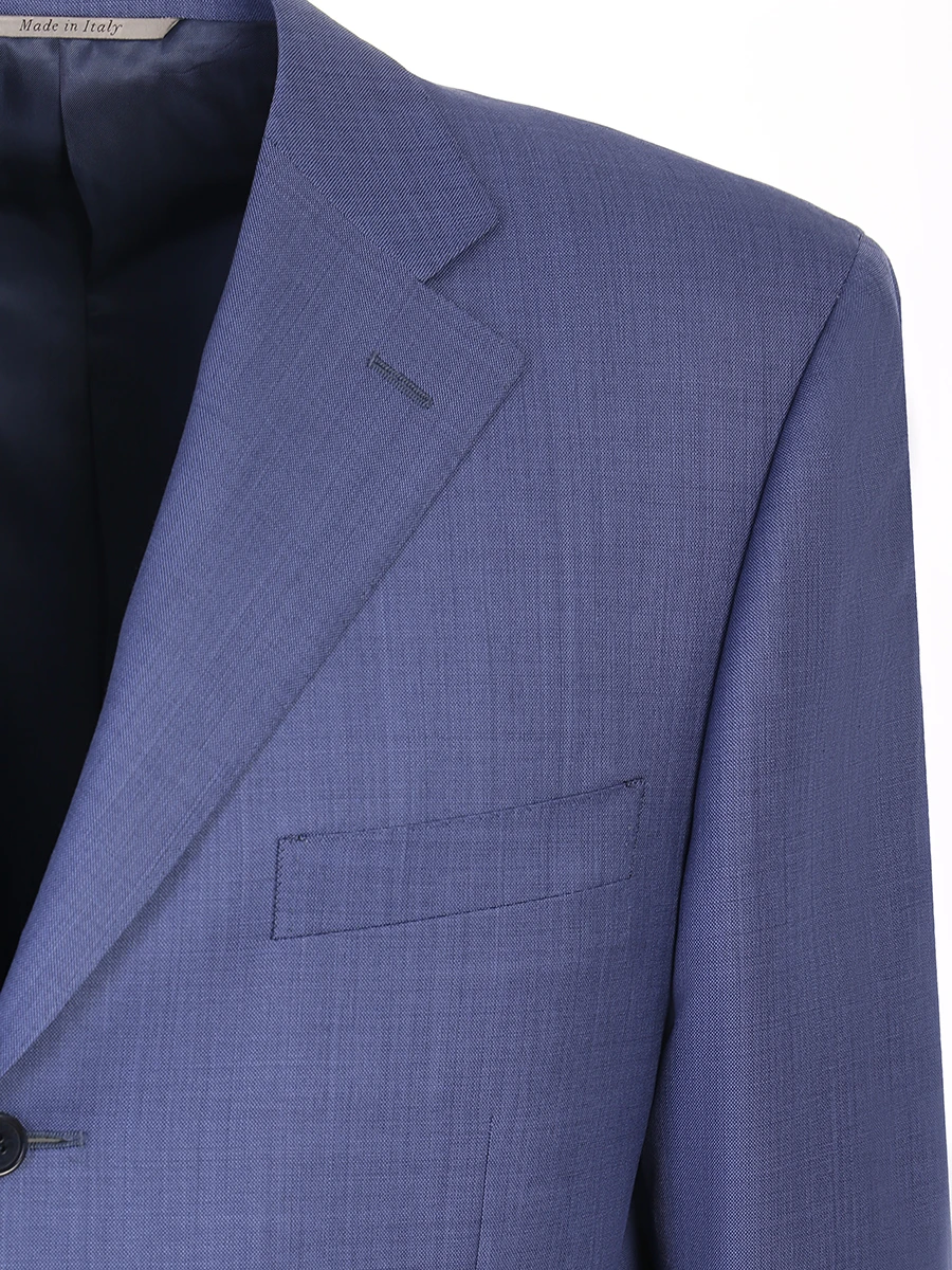 Классический костюм из шерсти CANALI 00267.401- голубой, размер 58, цвет синий - фото 4