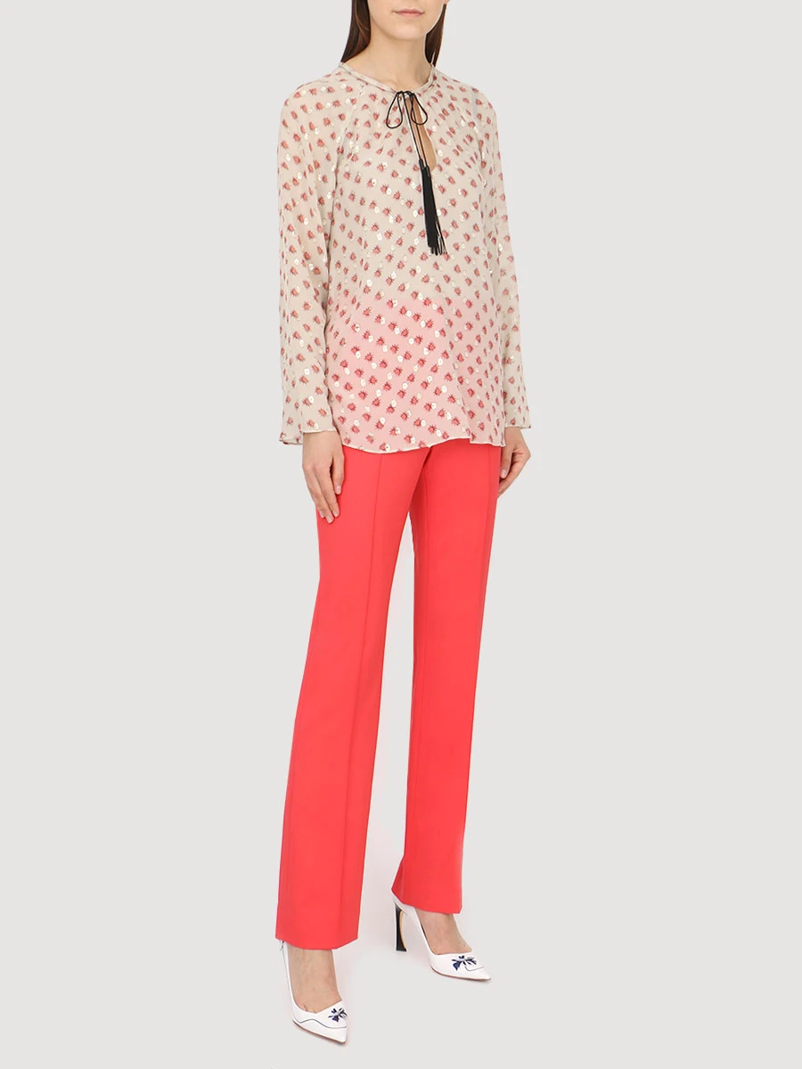 Шелковая блуза DOROTHEE SCHUMACHER 249701, размер 44, цвет бежевый - фото 2