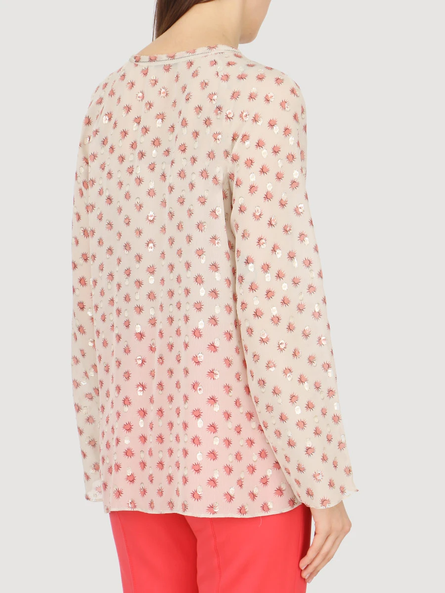Шелковая блуза DOROTHEE SCHUMACHER 249701, размер 44, цвет бежевый - фото 3