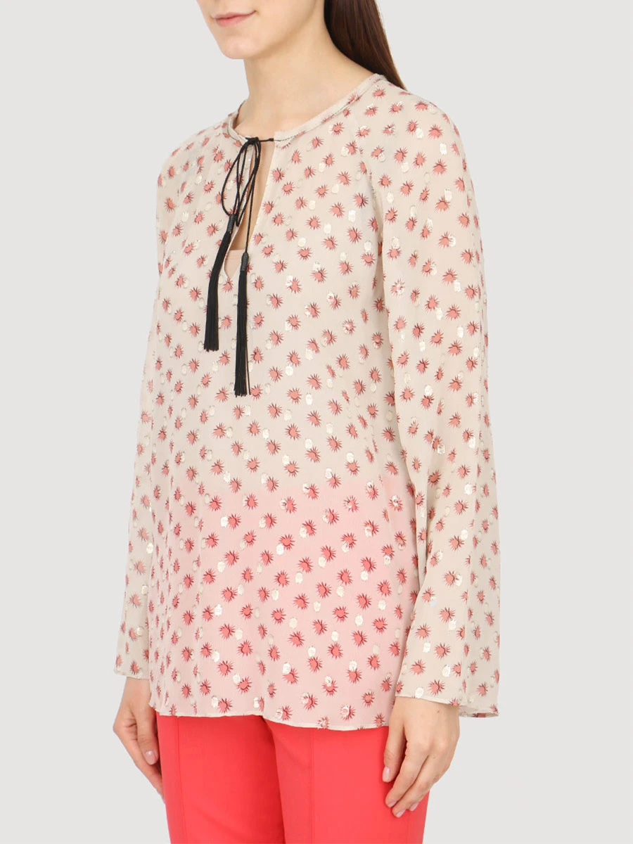 Шелковая блуза DOROTHEE SCHUMACHER 249701, размер 44, цвет бежевый - фото 4