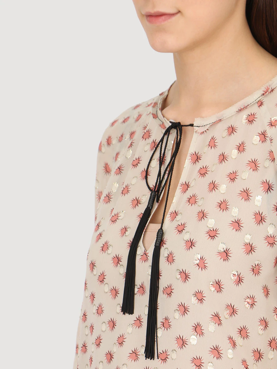 Шелковая блуза DOROTHEE SCHUMACHER 249701, размер 44, цвет бежевый - фото 5