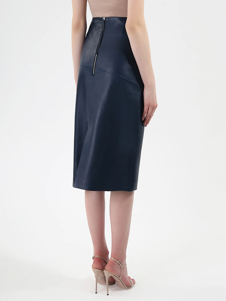 

Юбка-миди кожаная, Синий, 22Q42413A Синий