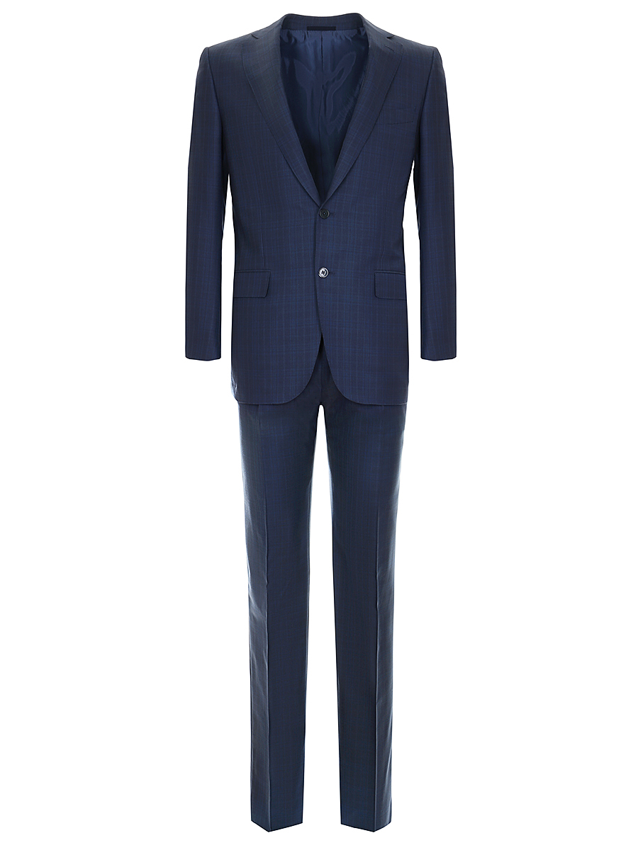 Шерстяной костюм в клетку ZEGNA