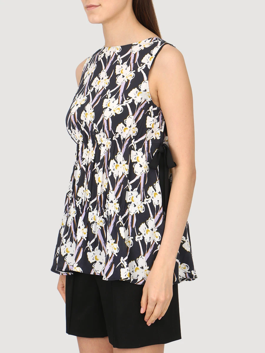 Шелковая блуза DOROTHEE SCHUMACHER 347003, размер 42, цвет принт - фото 4
