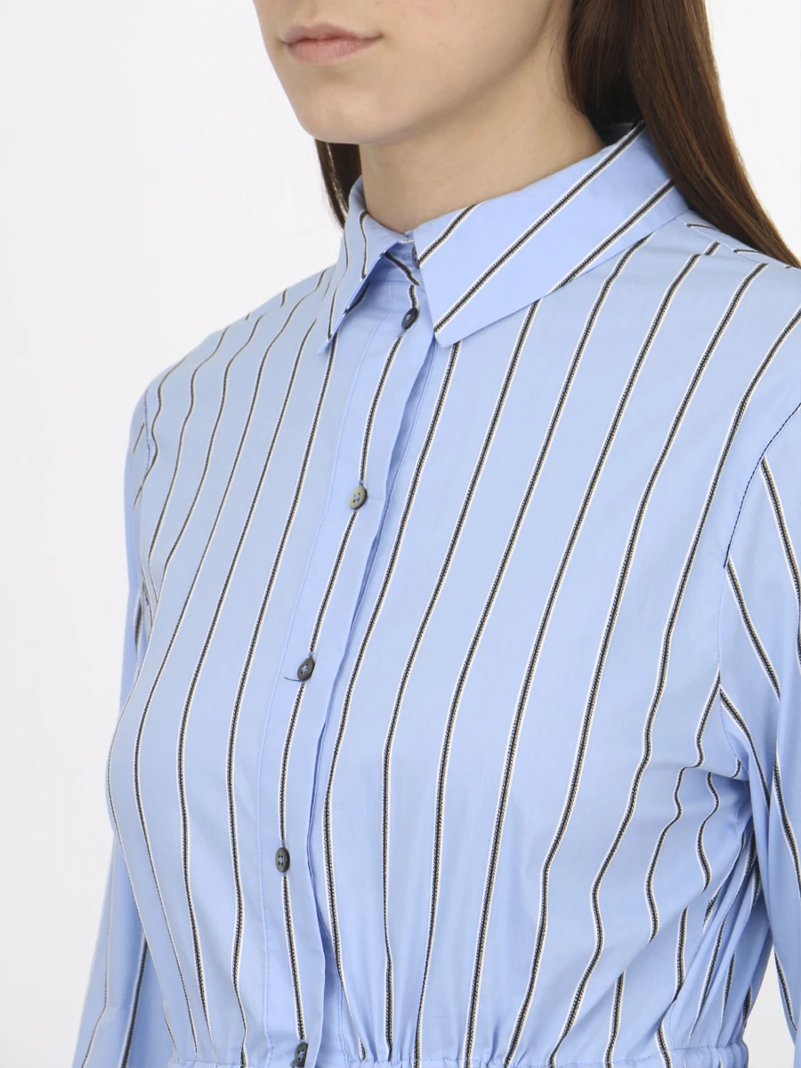 Хлопковая блуза DOROTHEE SCHUMACHER 347903, размер 44, цвет полоска - фото 4
