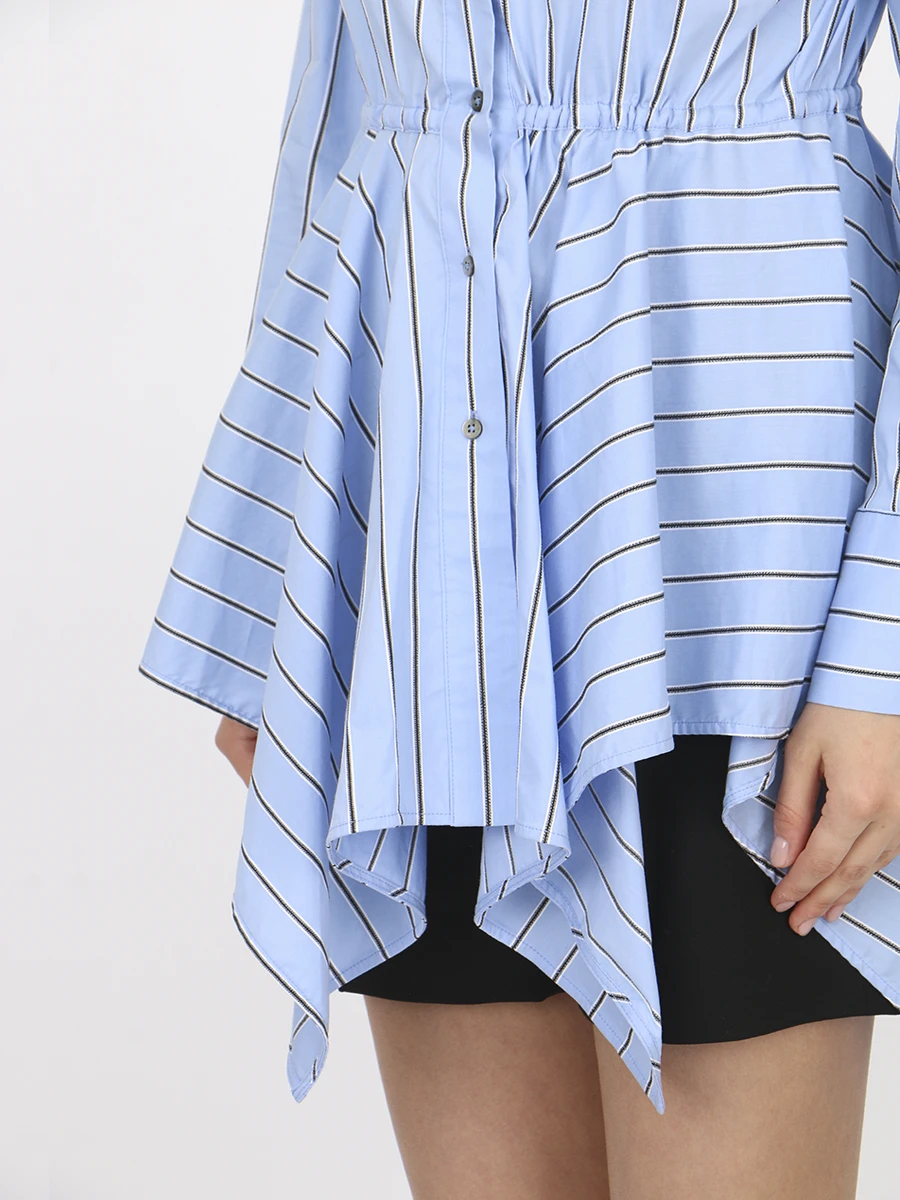 Хлопковая блуза DOROTHEE SCHUMACHER 347903, размер 44, цвет полоска - фото 5