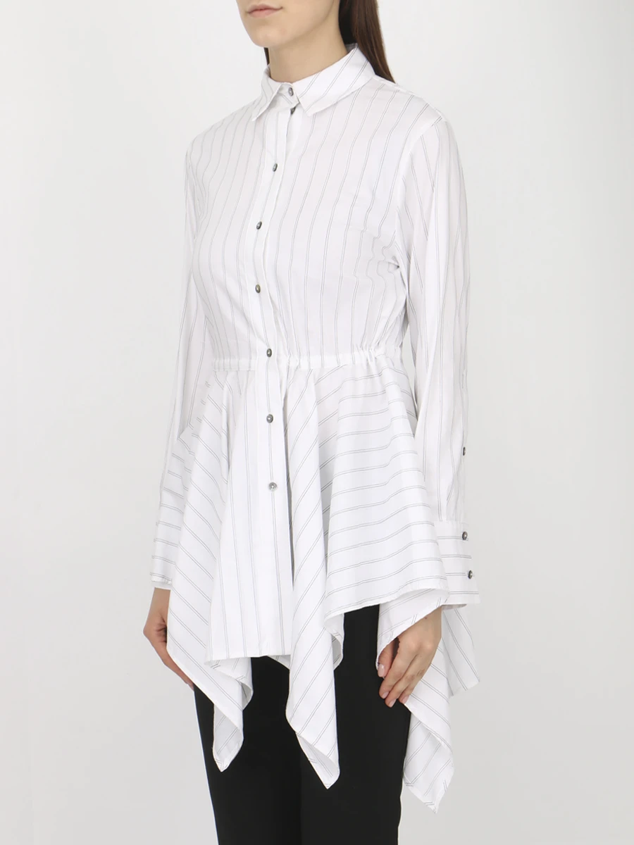 Хлопковая блуза DOROTHEE SCHUMACHER 347903, размер 46, цвет полоска - фото 4