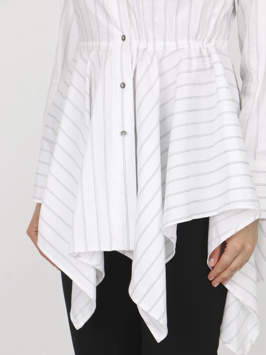 Хлопковая блуза DOROTHEE SCHUMACHER 347903, размер 46, цвет полоска - фото 5