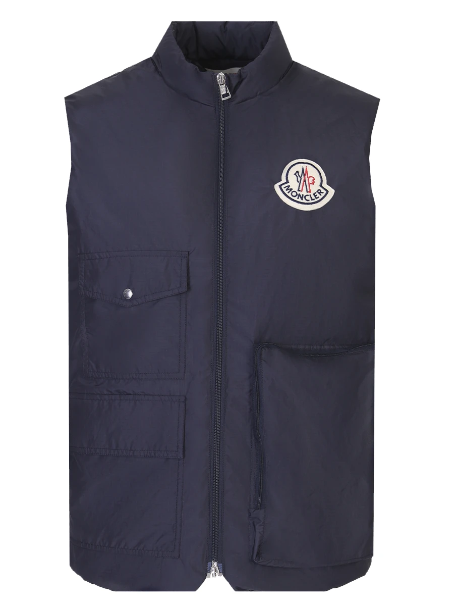 

Жилет с накладными карманами, Синий, 43383-05-С0032