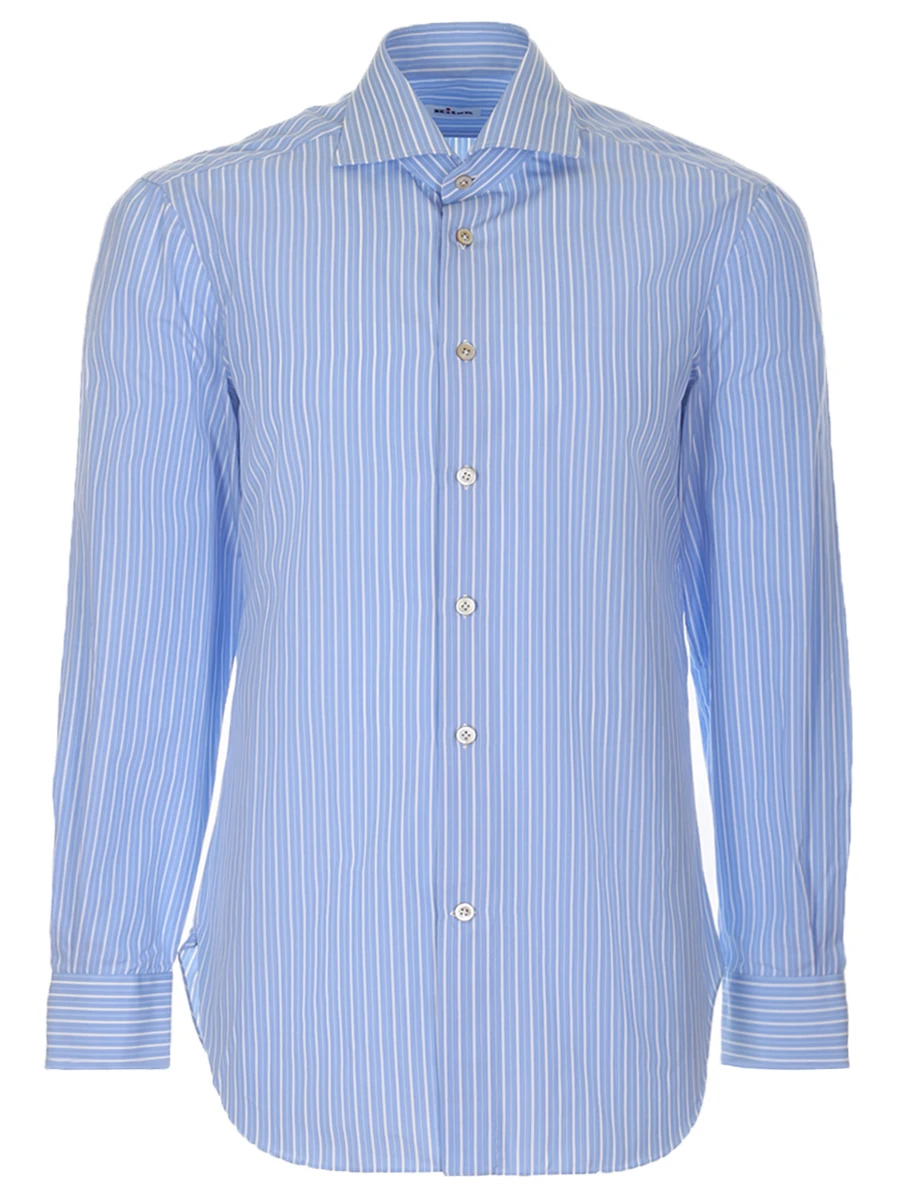 Рубашка хлопковая Regular Fit KITON 462801, размер 58, цвет голубой - фото 1