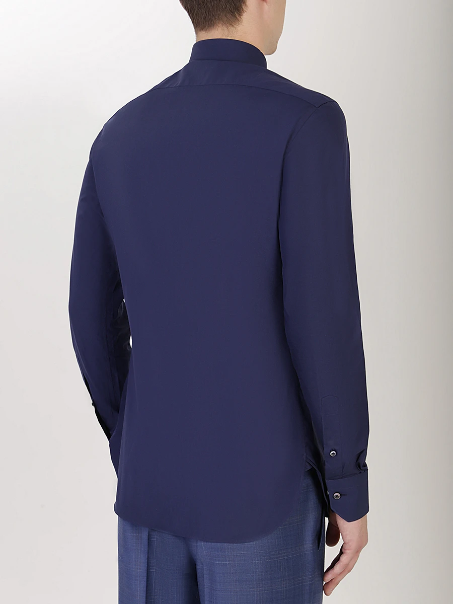 Рубашка хлопковая ERMENEGILDO ZEGNA 501074 9MSOMT G, размер 54, цвет синий - фото 3