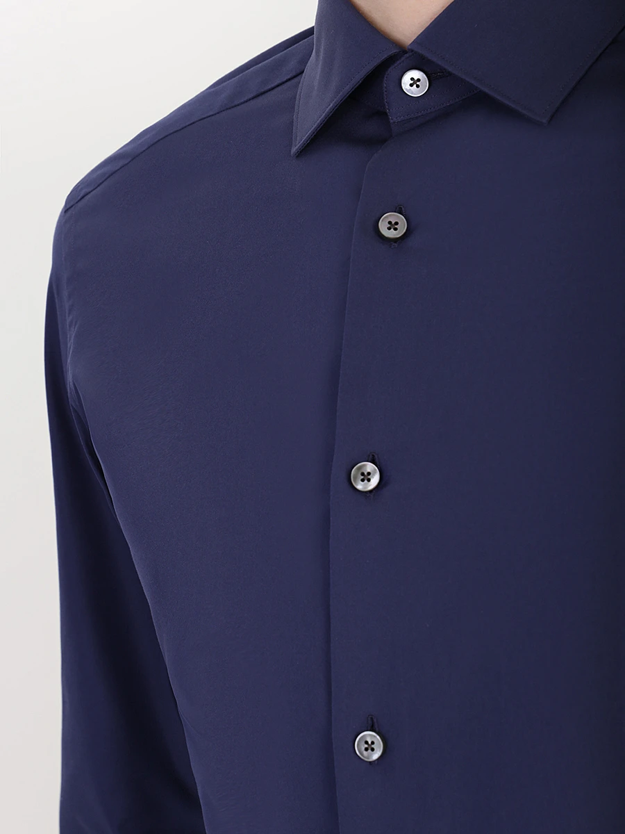 Рубашка хлопковая ERMENEGILDO ZEGNA 501074 9MSOMT G, размер 54, цвет синий - фото 5