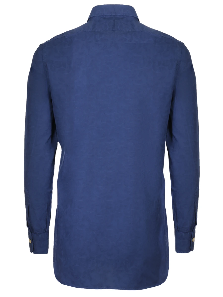 Рубашка хлопковая Regular Fit KITON 507305, размер 50, цвет синий - фото 2