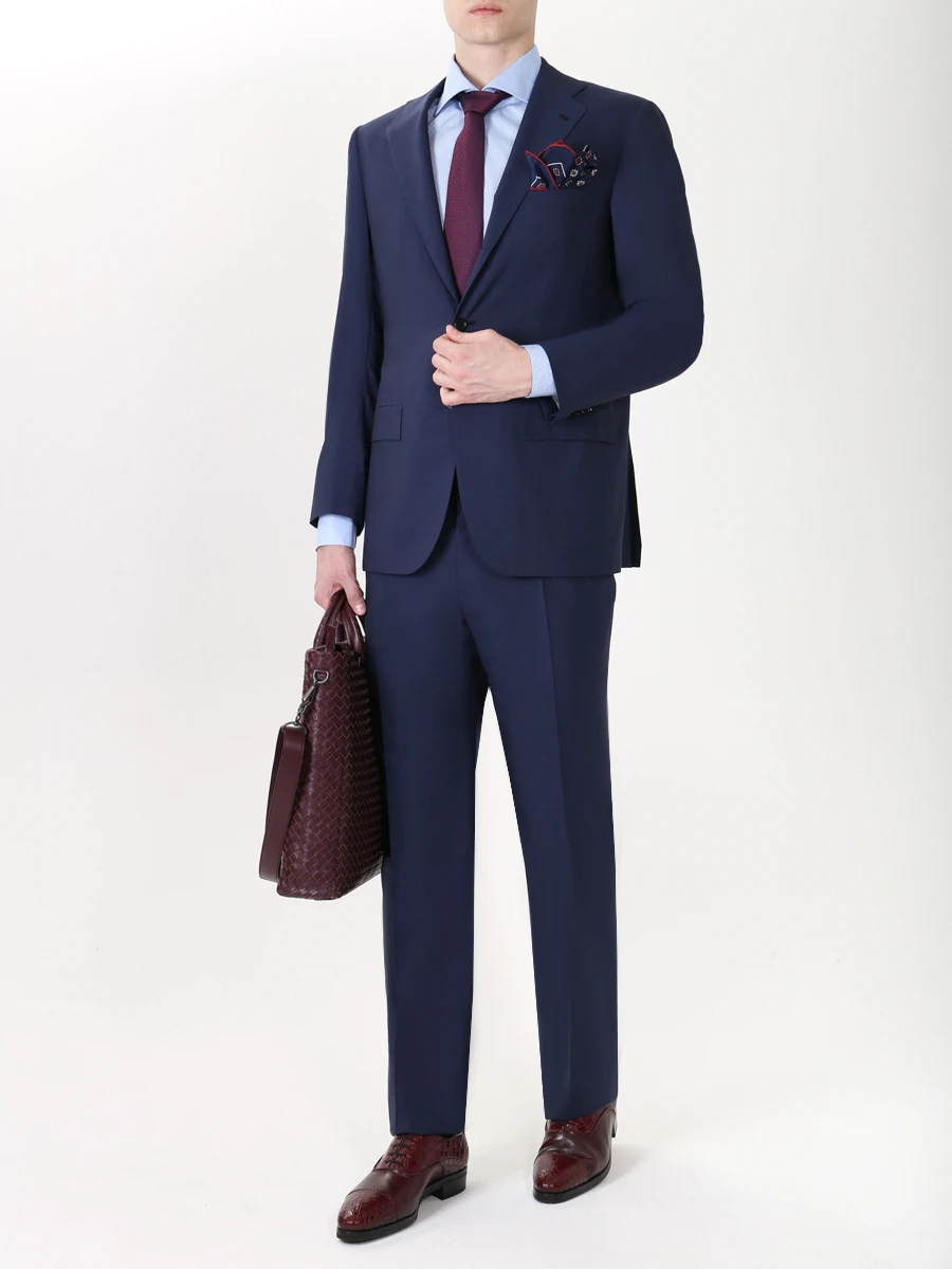 Костюм классический шерстяной KITON 89/753058 Синий  Фото 2
