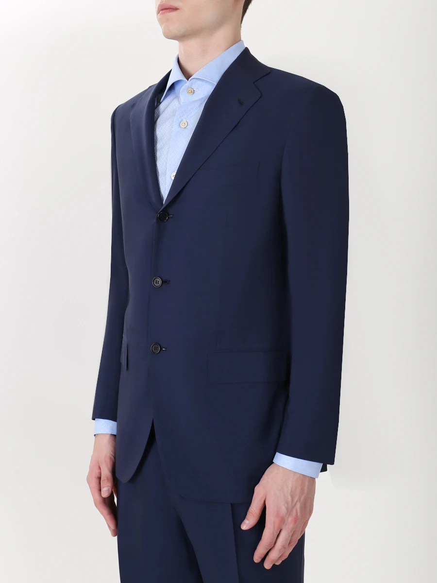 Костюм классический шерстяной KITON 89/753058 Синий  Фото 4