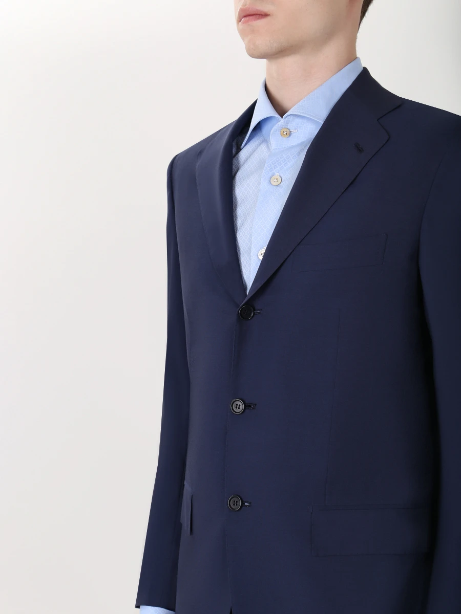 Костюм классический шерстяной KITON 89/753058 Синий  Фото 5