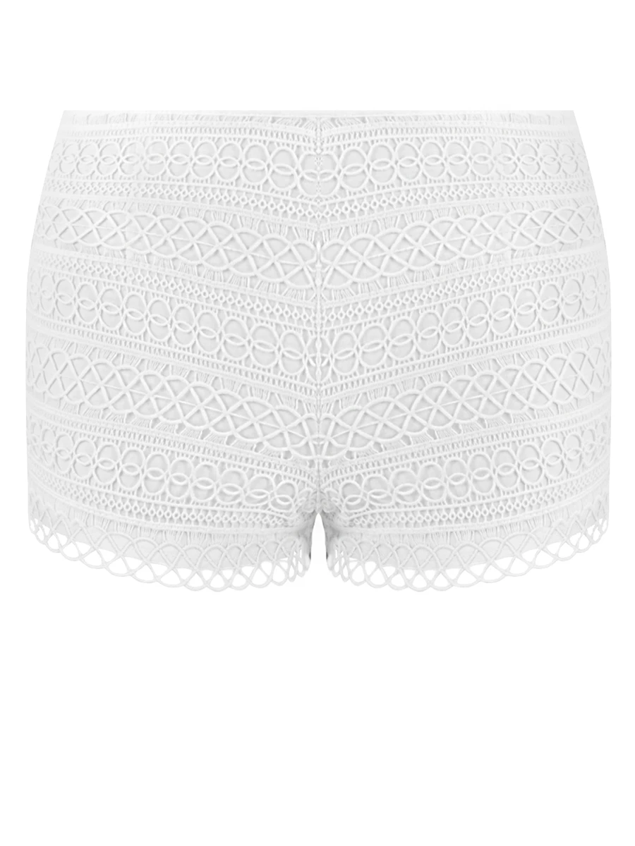 

Шорты хлопковые с кружевом, Белый, 91503 ida blanco