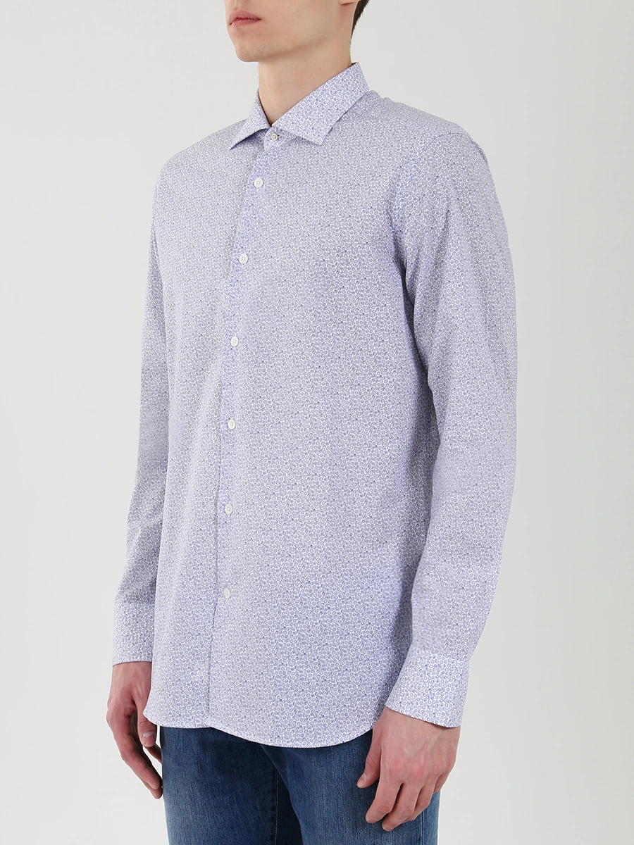 Рубашка хлопковая custom fit COLOMBO cm00281/st/a00672 6 Белый  Фото 4