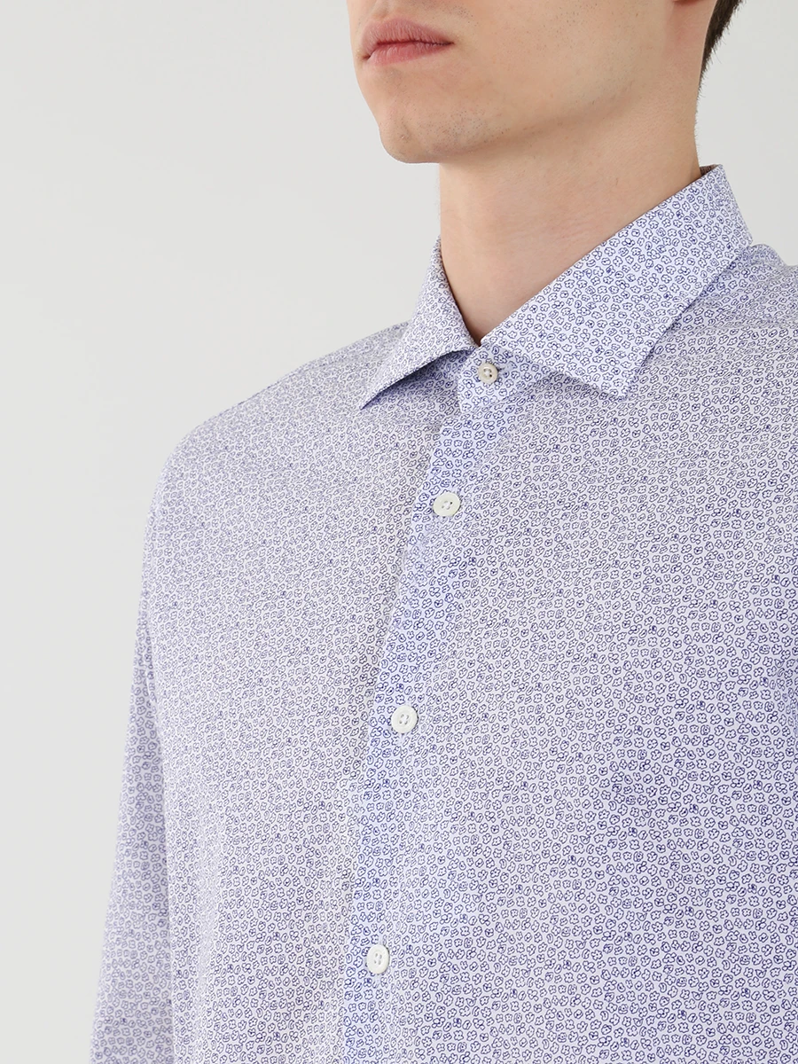 Рубашка хлопковая custom fit COLOMBO cm00281/st/a00672 6 Белый  Фото 5