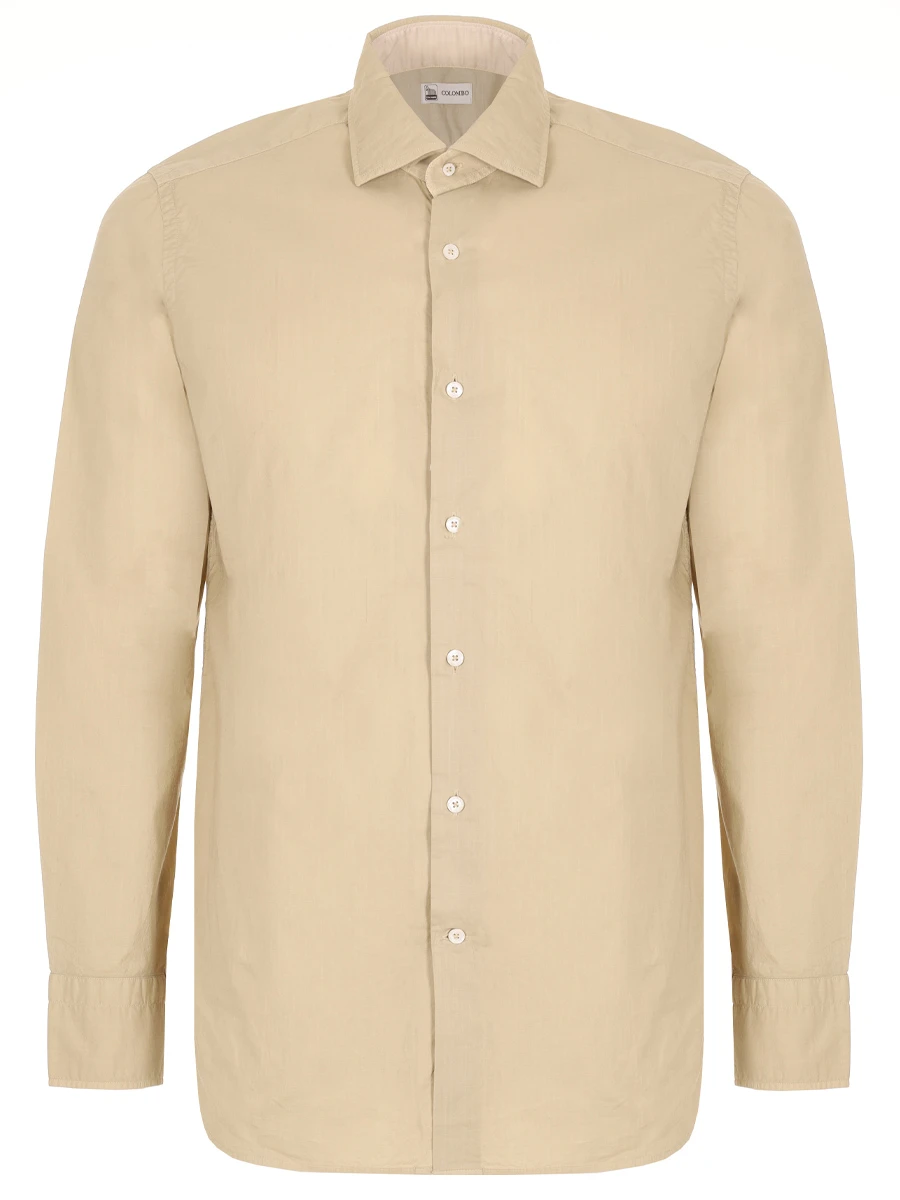 Рубашка Slim Fit хлопковая COLOMBO cm00279/tc/a00687 00000 Бежевый 