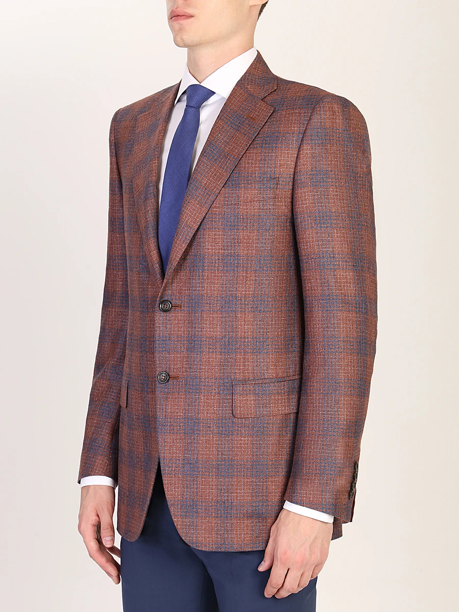 Пиджак классический в клетку CANALI CX00509/501/LT11220 Клетка  Фото 4