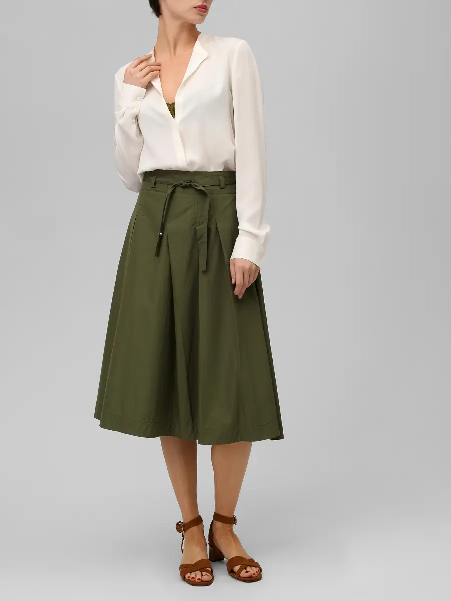Юбка хлопковая LORO PIANA fai1052 5h77 Зеленый  Фото 2