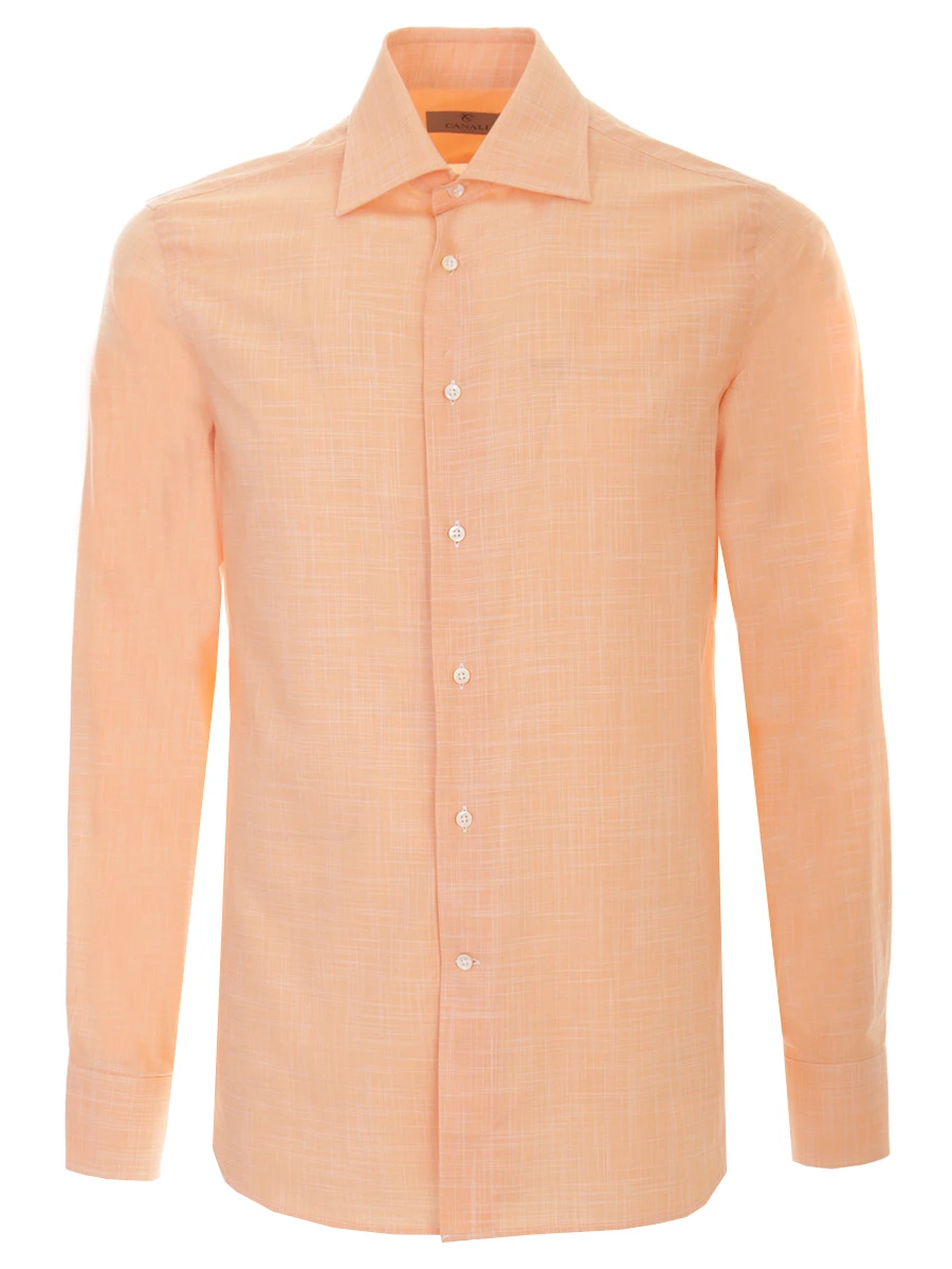 Рубашка хлопковая Modern Fit CANALI GD01568/701/705 MF, размер 56, цвет оранжевый GD01568/701/705 MF - фото 1