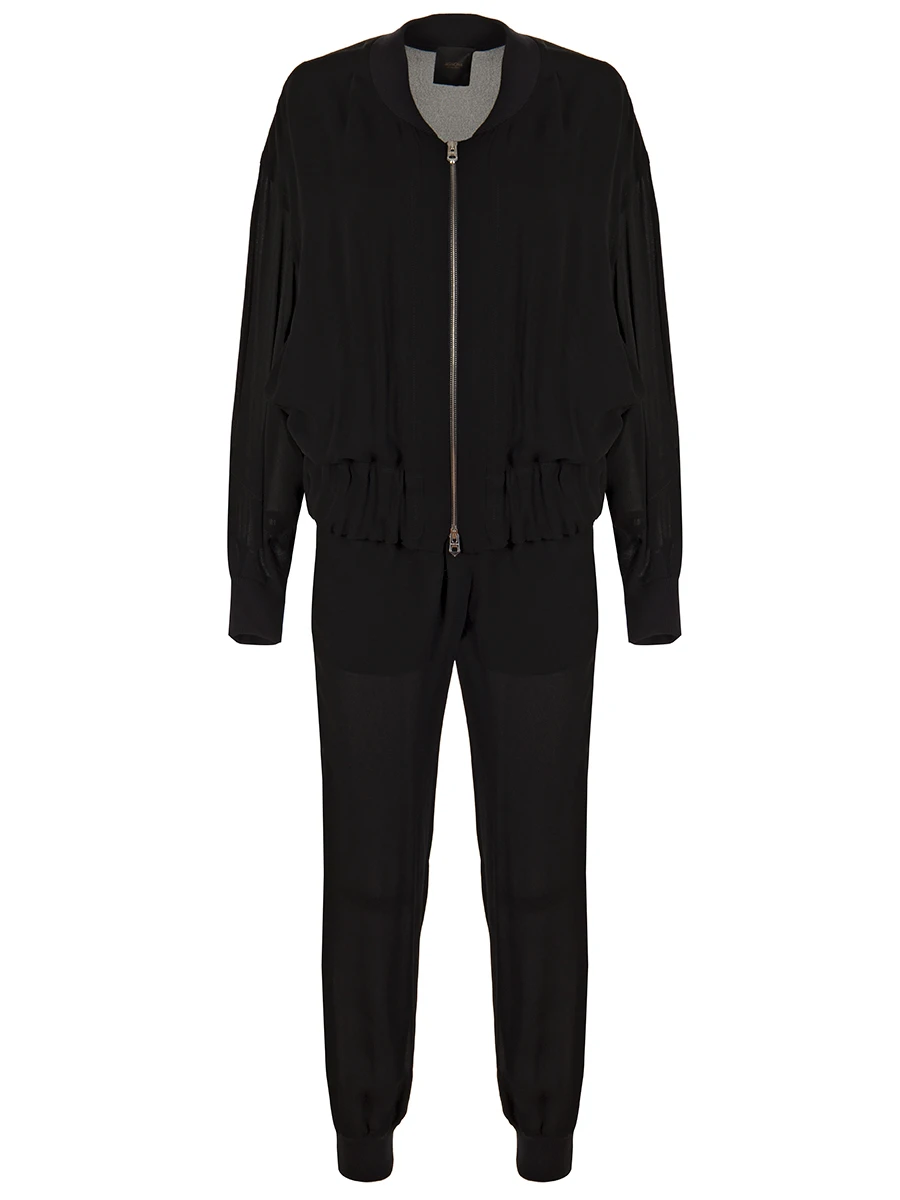 Костюм трикотажный AGNONA H7100Y/77050X/куртка+брюки, размер 44, цвет черный