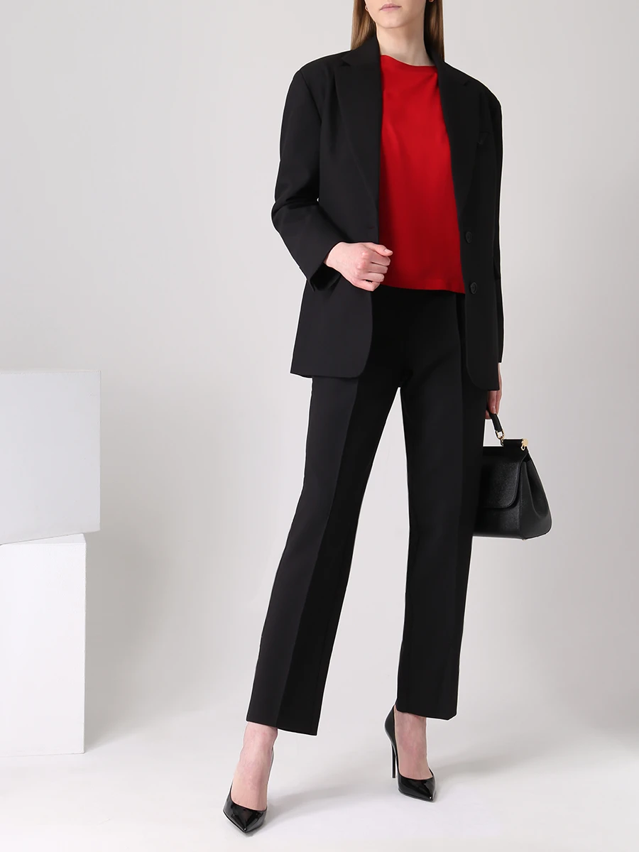 Футболка шелковая VALENTINO PAP IB3MG00Q1RK/кр Красный  Фото 2