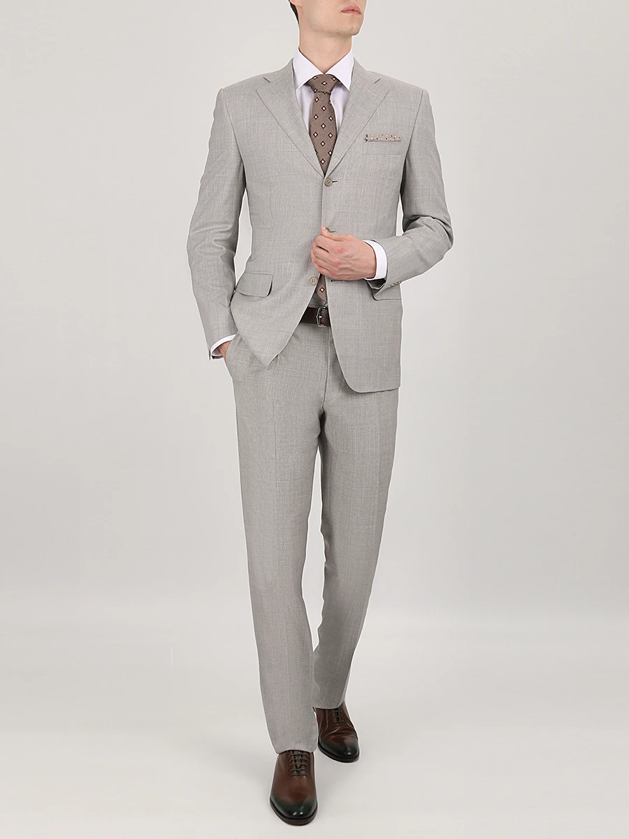 Классический костюм из шерсти CANALI L11320.30066.23-св.сер, размер 50, цвет серый - фото 2