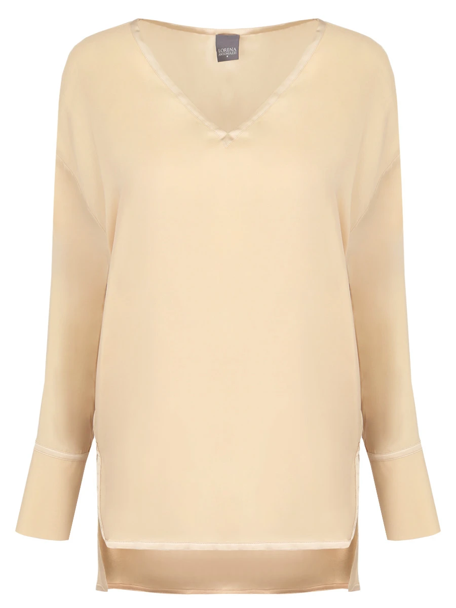 Блуза шелковая LORENA ANTONIAZZI LP3541CA3/2693, размер 42, цвет бежевый LP3541CA3/2693 - фото 1
