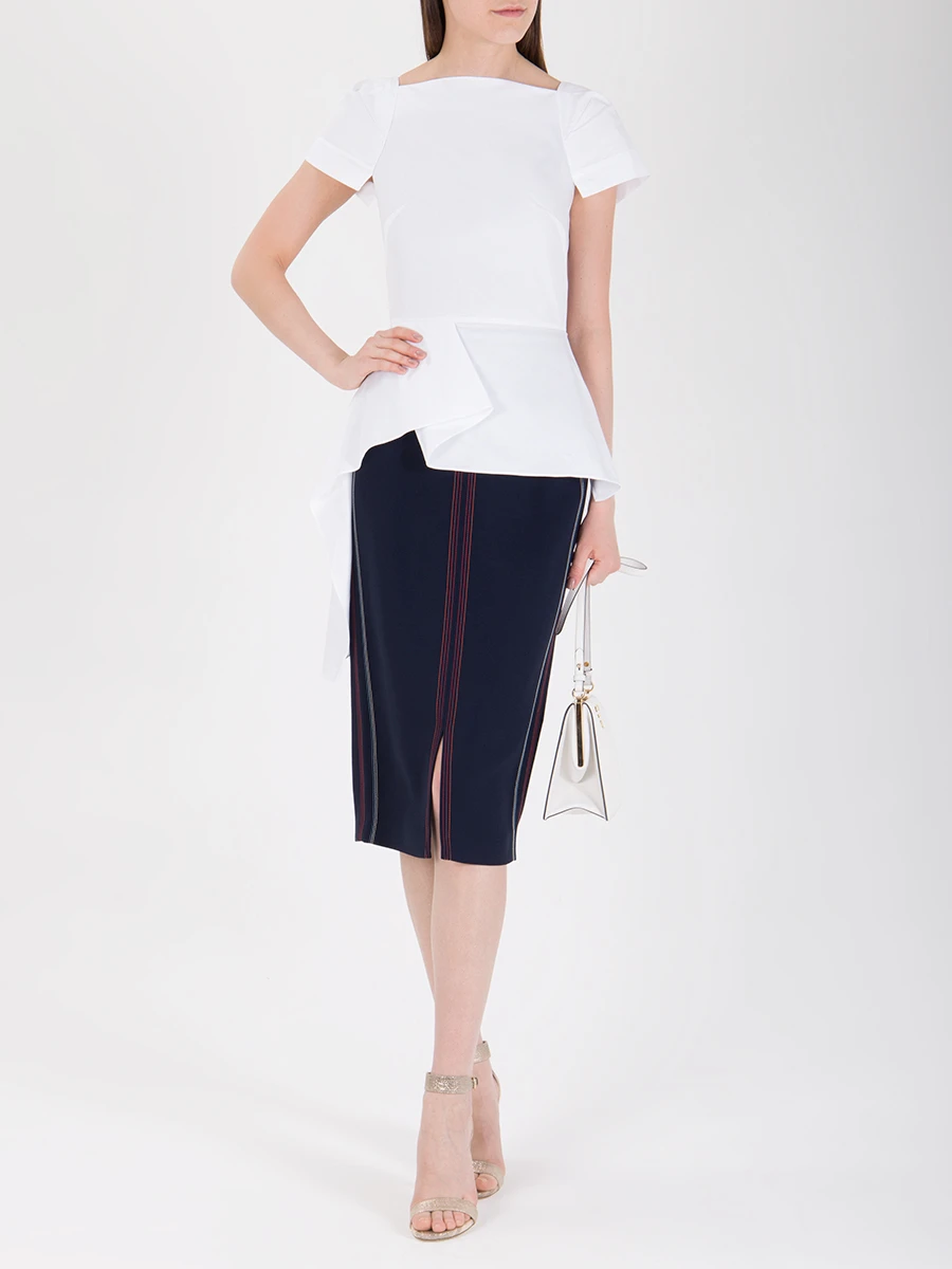 Топ хлопковый ROLAND MOURET PS19 S0505 F0264 С1001 Белый  Фото 2