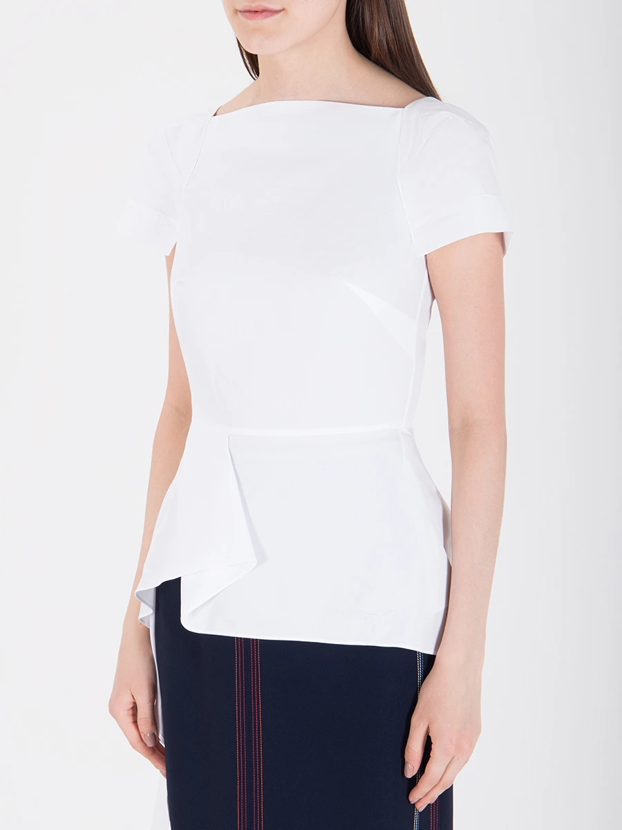 Топ хлопковый ROLAND MOURET PS19 S0505 F0264 С1001 Белый  Фото 4
