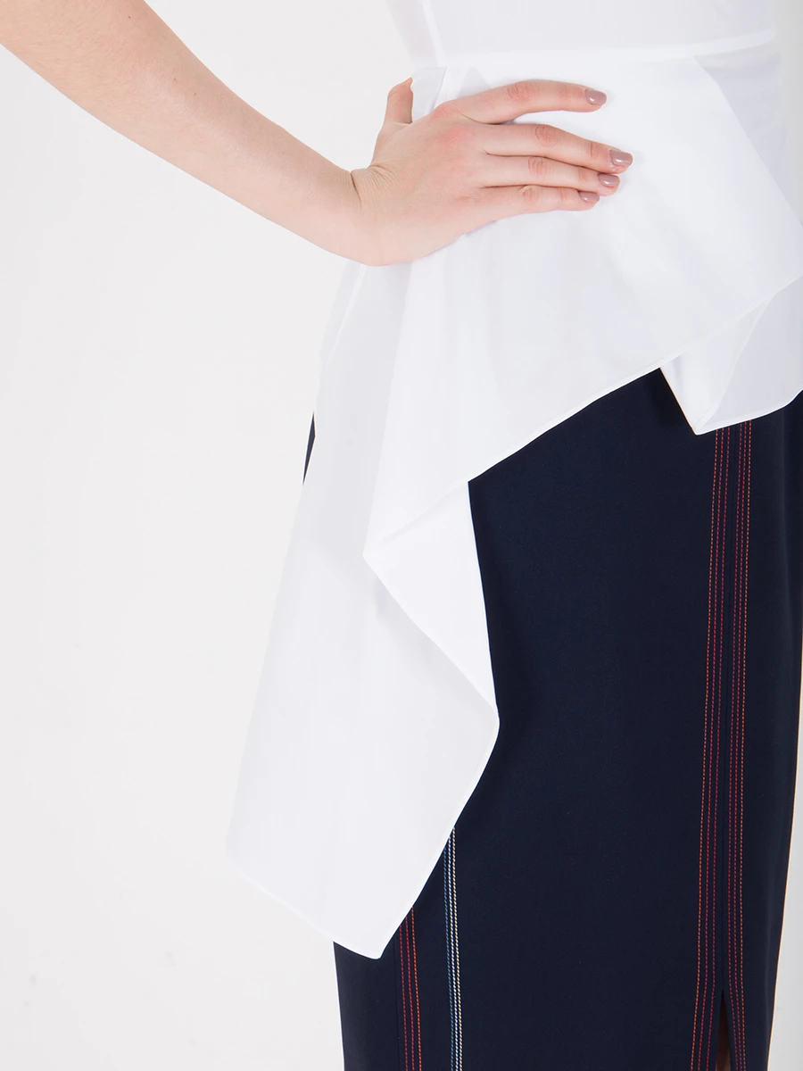 Топ хлопковый ROLAND MOURET PS19 S0505 F0264 С1001 Белый  Фото 5