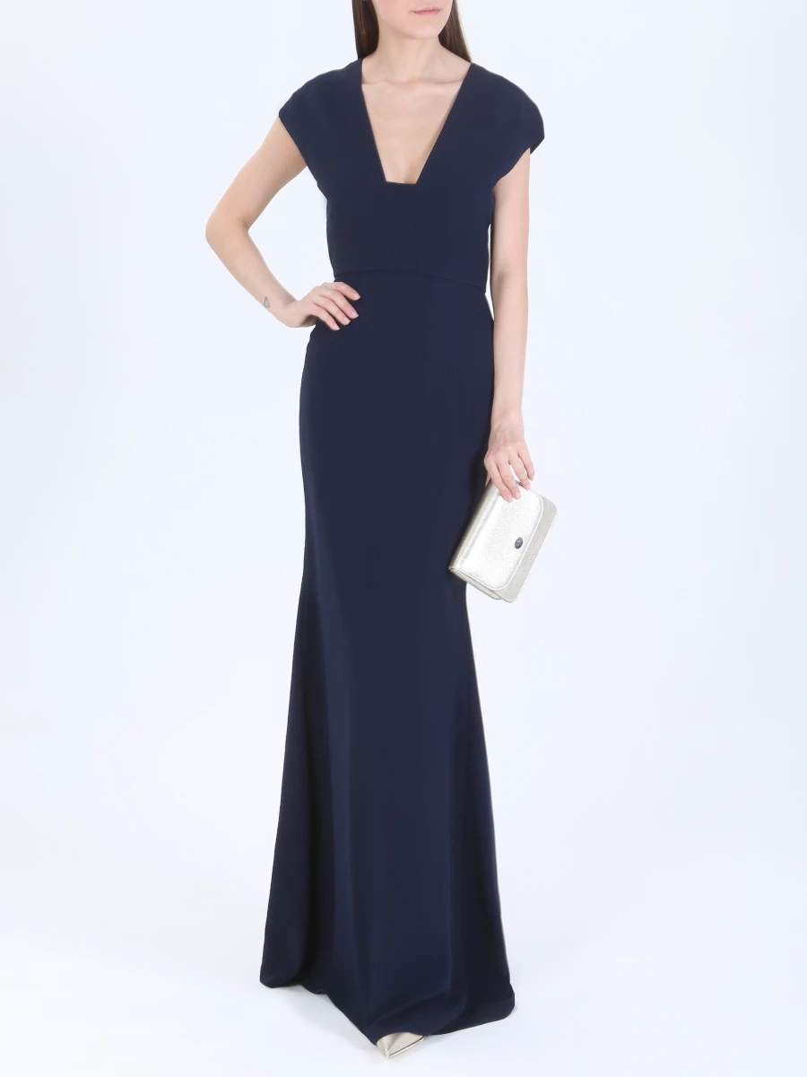 Платье в пол по фигуре ROLAND MOURET PS16/1843/2241/син Синий  Фото 2