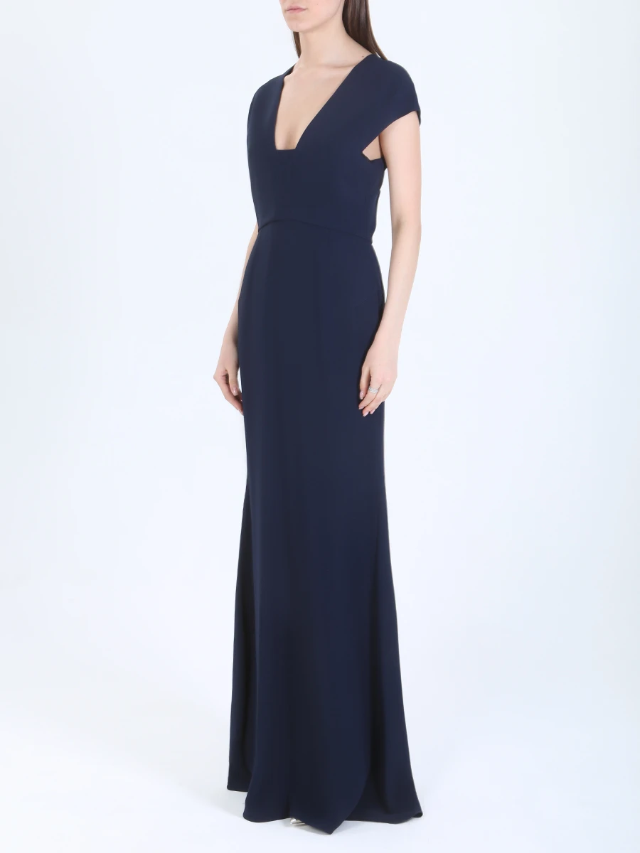 Платье в пол по фигуре ROLAND MOURET PS16/1843/2241/син Синий  Фото 4