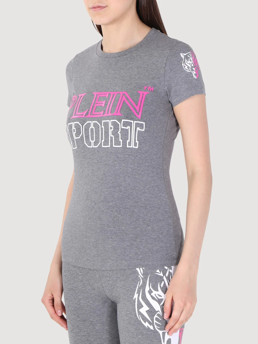 Футболка хлопковая с принтом PLEIN SPORT S19C WTK1197 Принт  Фото 4