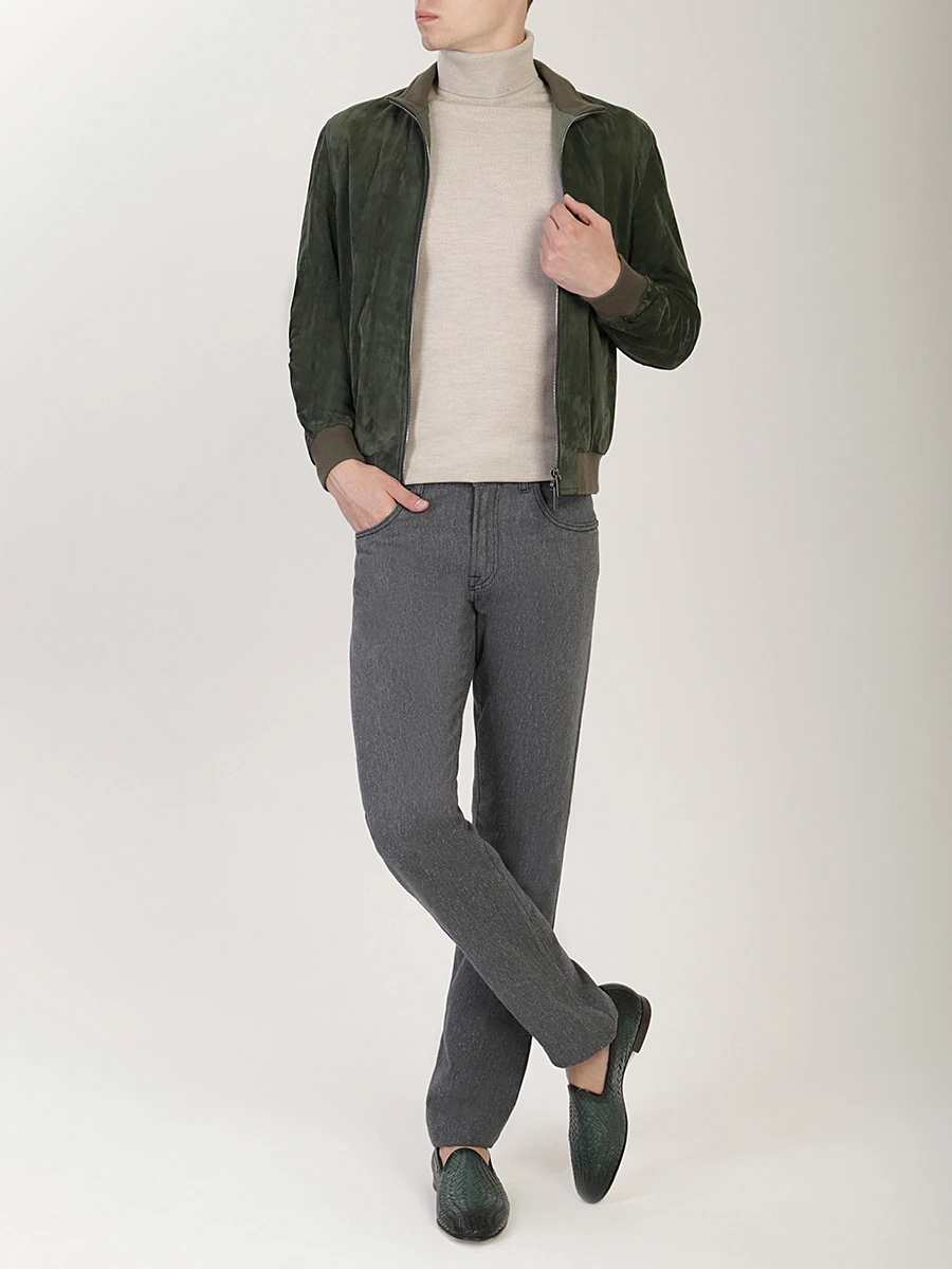 Джинсы прямого кроя хлопковые SCISSOR SCRIPTOR CONSTANTINO ST T73 W2 Серый  Фото 2