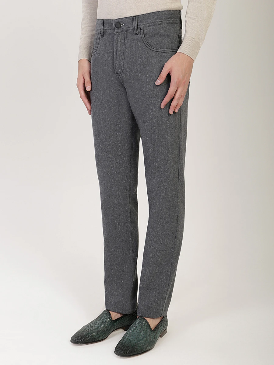 Джинсы прямого кроя хлопковые SCISSOR SCRIPTOR CONSTANTINO ST T73 W2 Серый  Фото 4