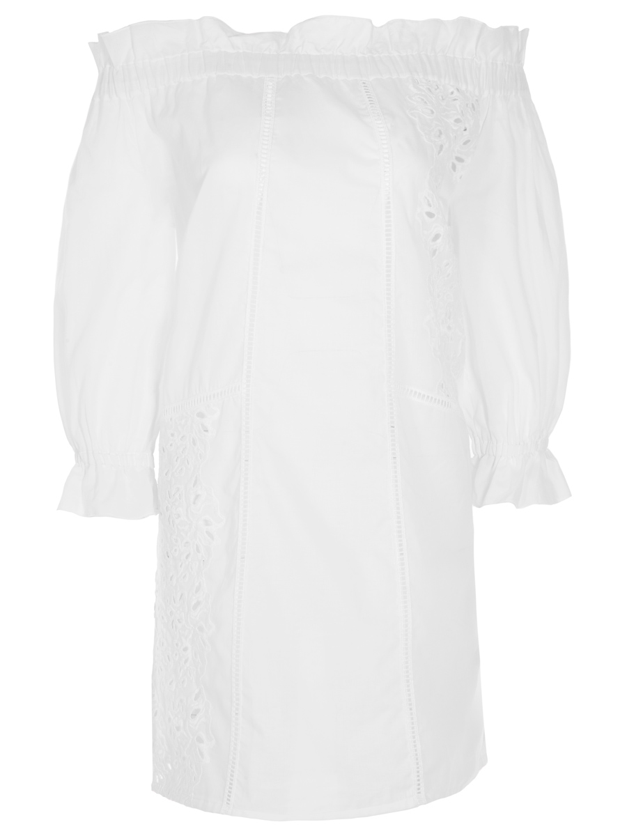 Туника хлопковая с рюшами ERMANNO SCERVINO