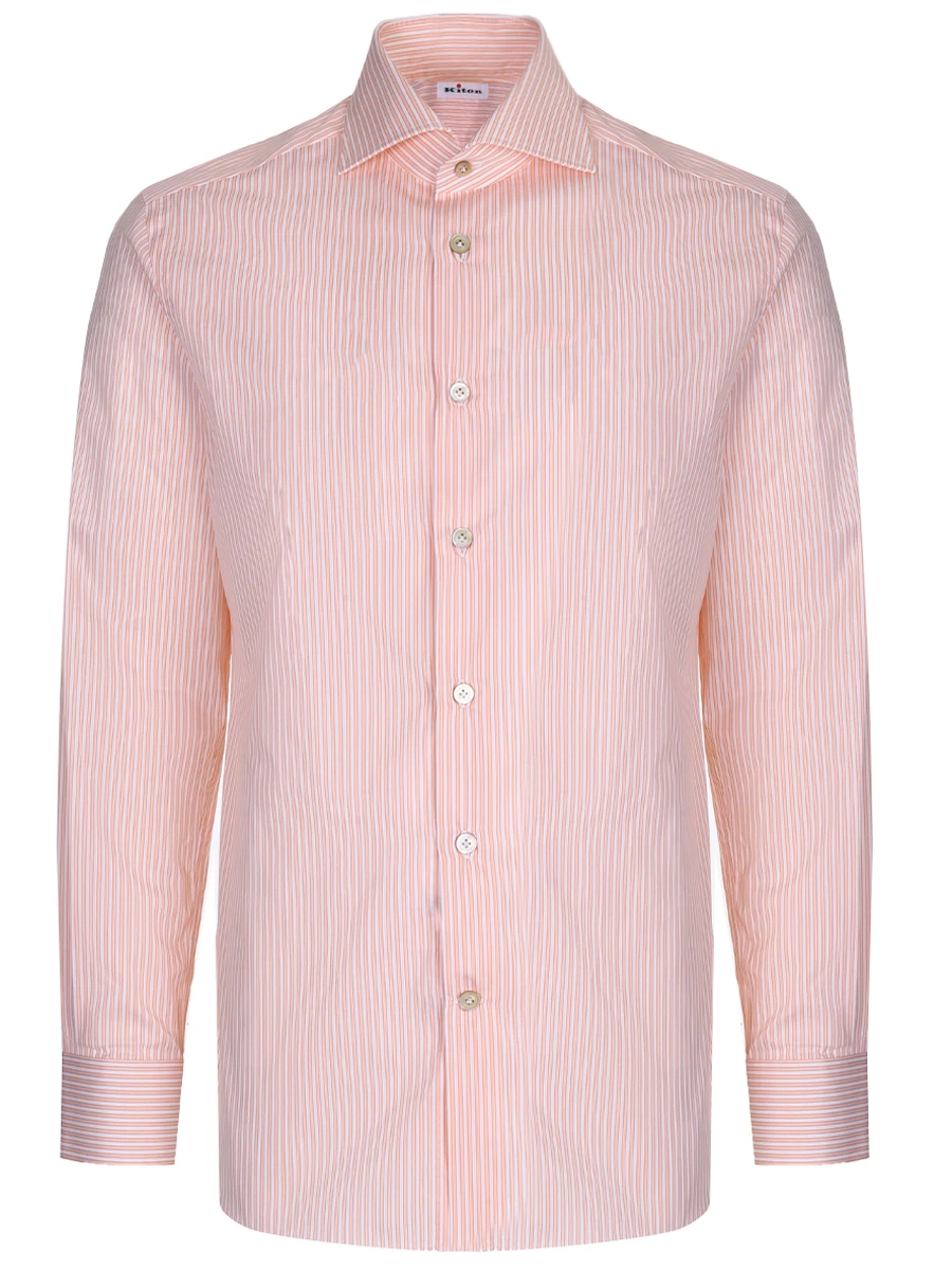 Рубашка хлопковая Regular Fit KITON UCCH0688706000, размер 50, цвет оранжевый - фото 1