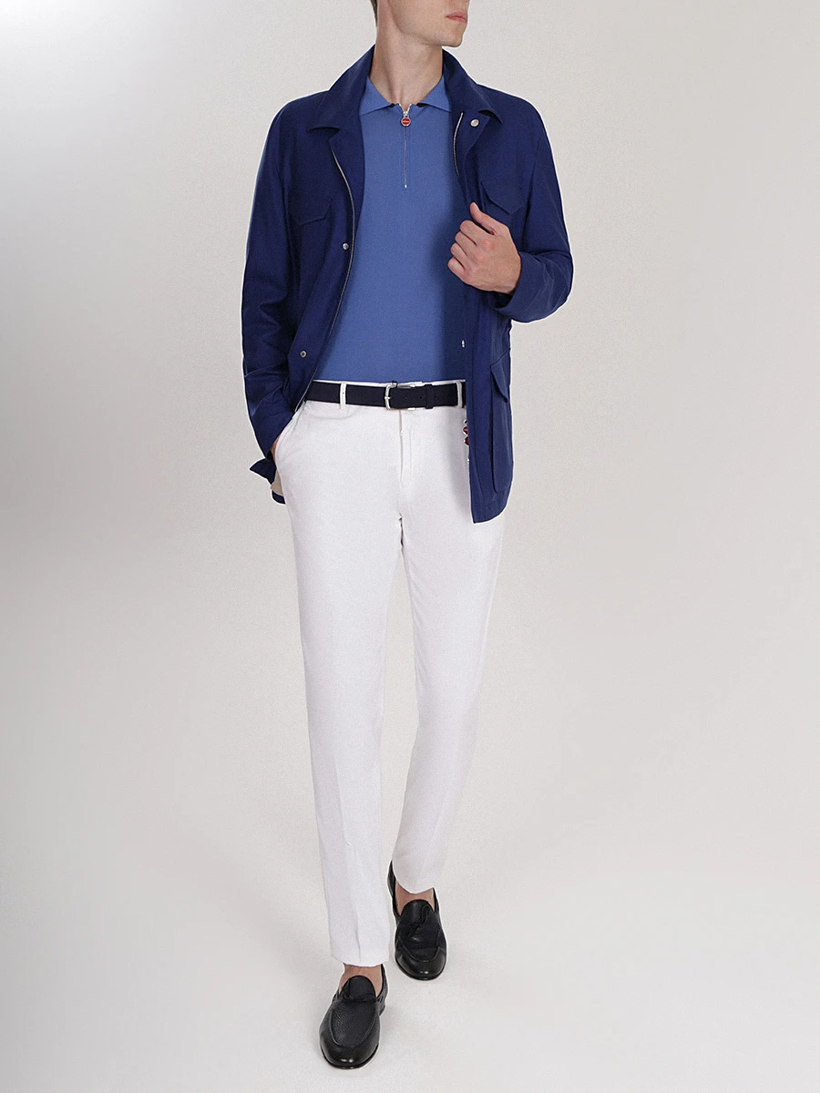 Куртка классическая кашемировая KITON UW0565 8R86168R5311 Синий  Фото 2
