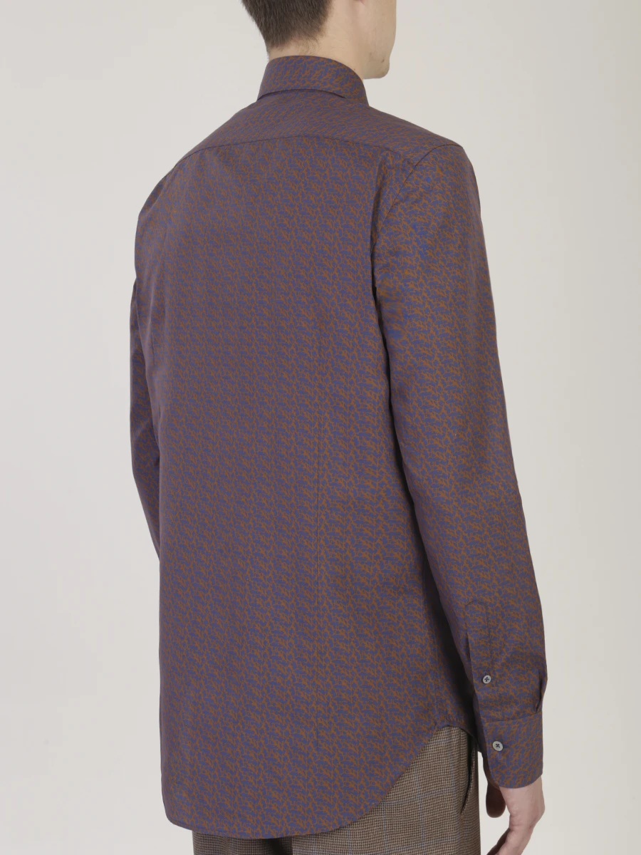 Хлопковая рубашка CANALI GL01605/501/LXB1 SF, размер 50, цвет принт GL01605/501/LXB1 SF - фото 3
