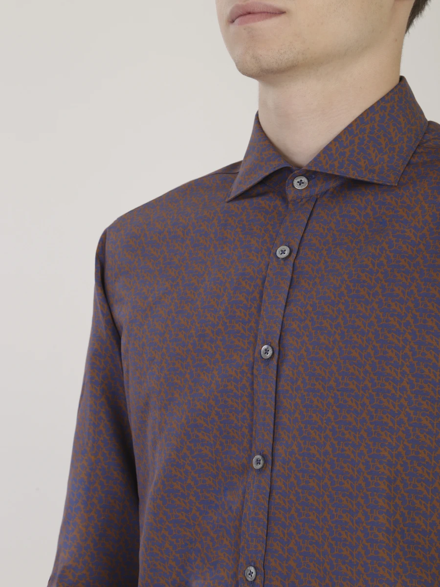Хлопковая рубашка CANALI GL01605/501/LXB1 SF, размер 50, цвет принт GL01605/501/LXB1 SF - фото 5