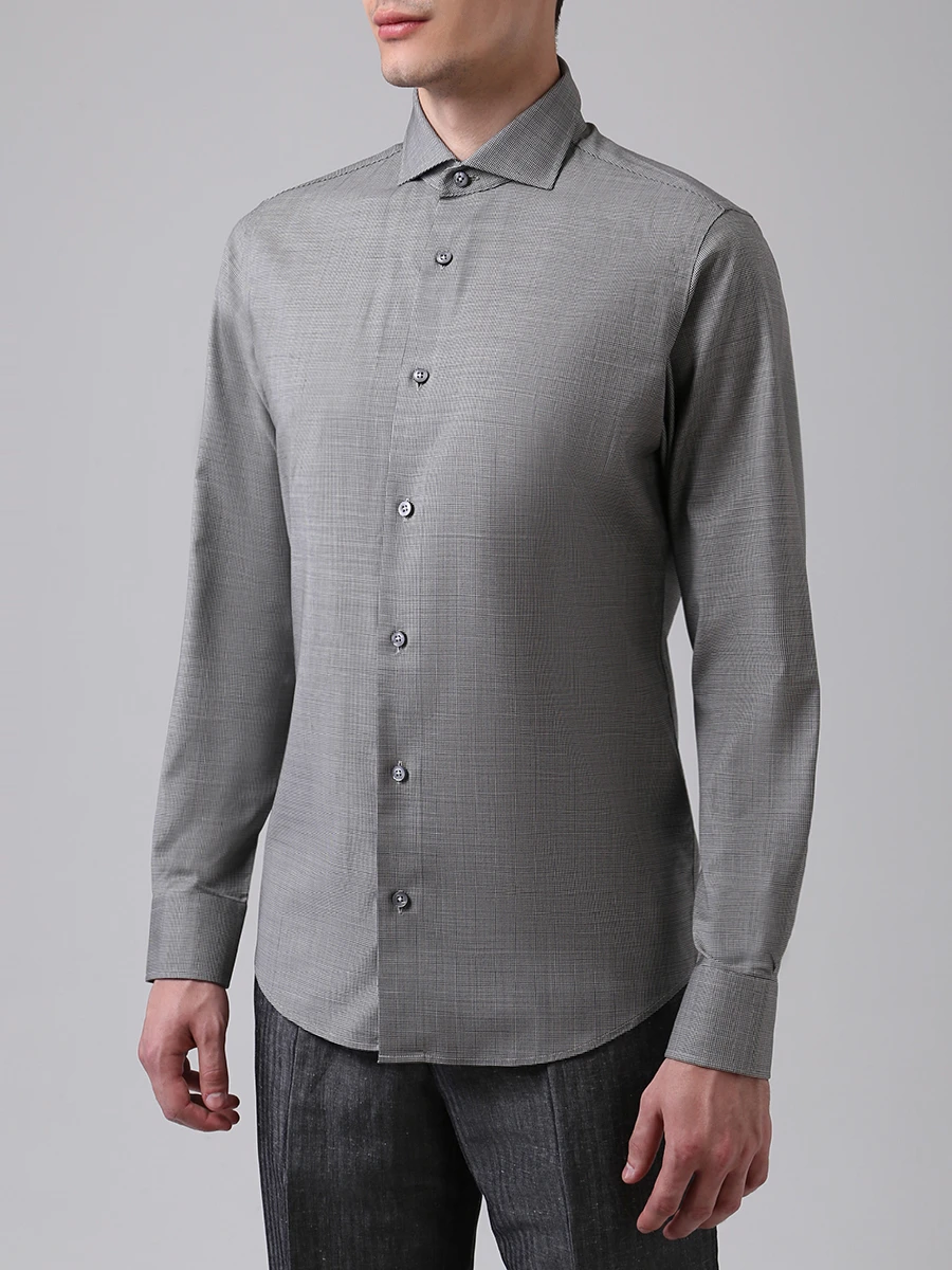Рубашка Regular Fit шерстяная Z ZEGNA 505805 9DTWDI G, размер 50, цвет клетка - фото 4